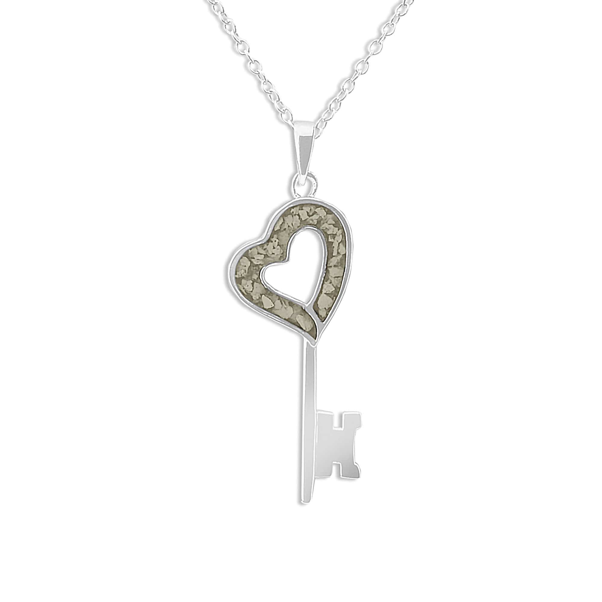 EverWith Ladies Key Memorial Ashes Pendant Transparent