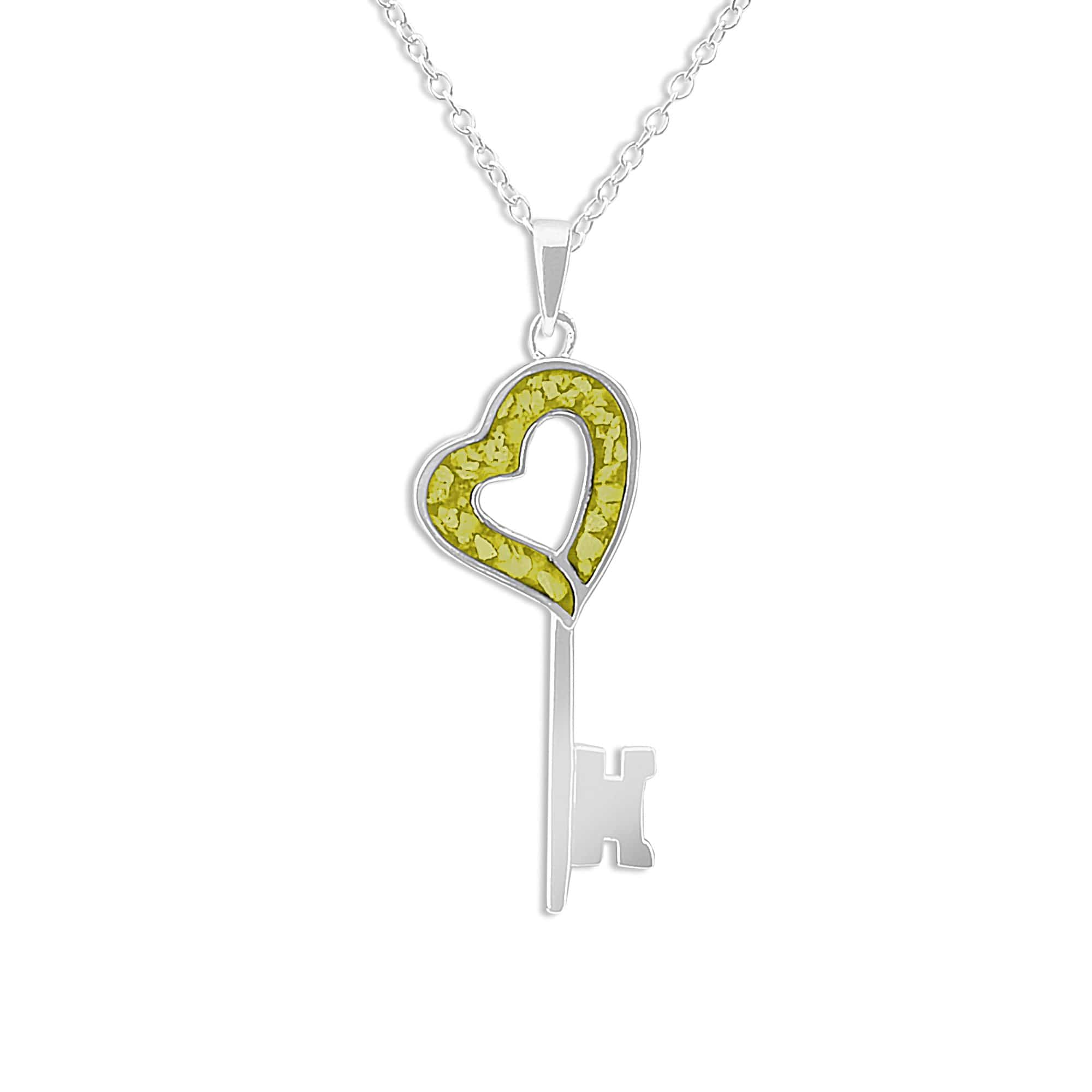 EverWith Ladies Key Memorial Ashes Pendant Yellow