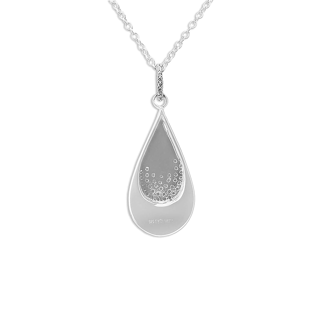 Load image into Gallery viewer, EverWith Ladies Layered Teardrop Memorial Ashes Pendant with Fine Crystals