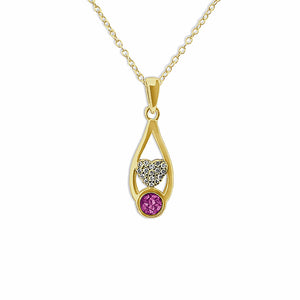 EverWith Ladies Protect Memorial Ashes Pendant with Fine Crystals
