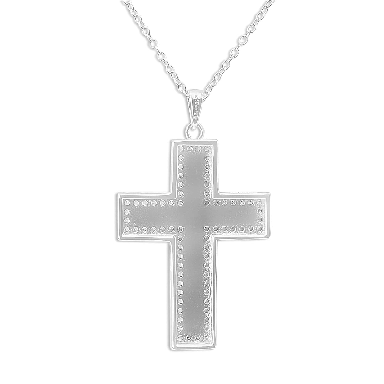 Load image into Gallery viewer, EverWith Unisex Cross Memorial Ashes Pendant with Fine Crystals