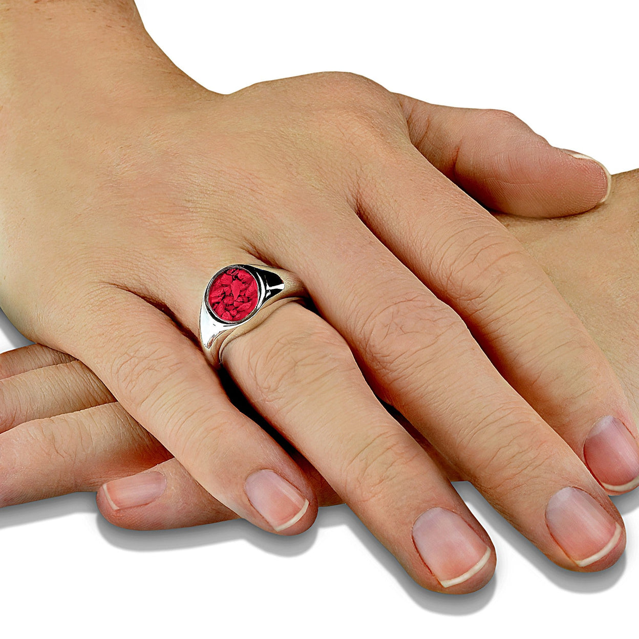 Load image into Gallery viewer, EverWith Unisex Shield Memorial Ashes Ring