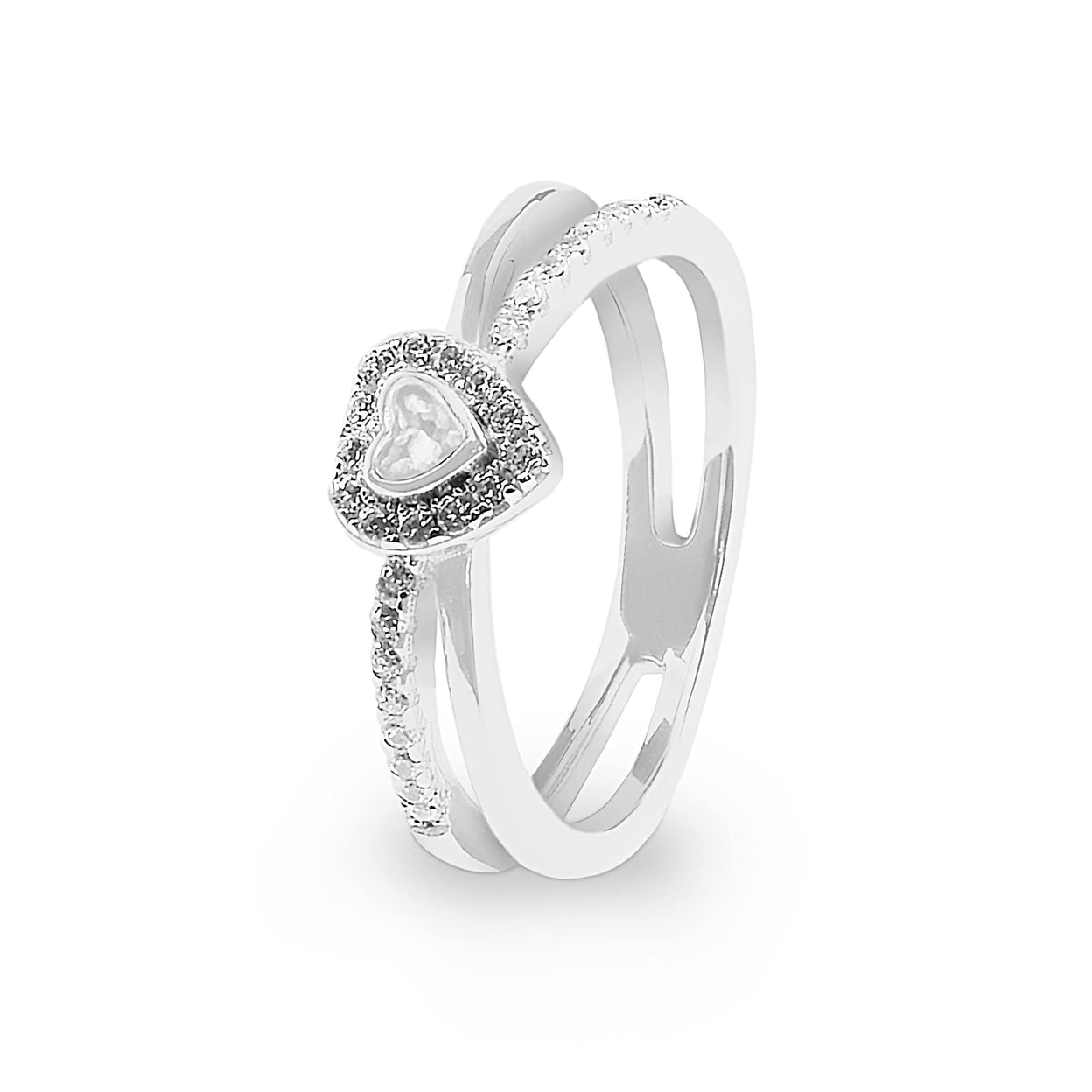 Load image into Gallery viewer, EverWith Ladies Sweetheart Memorial Ashes Ring with Fine Crystals