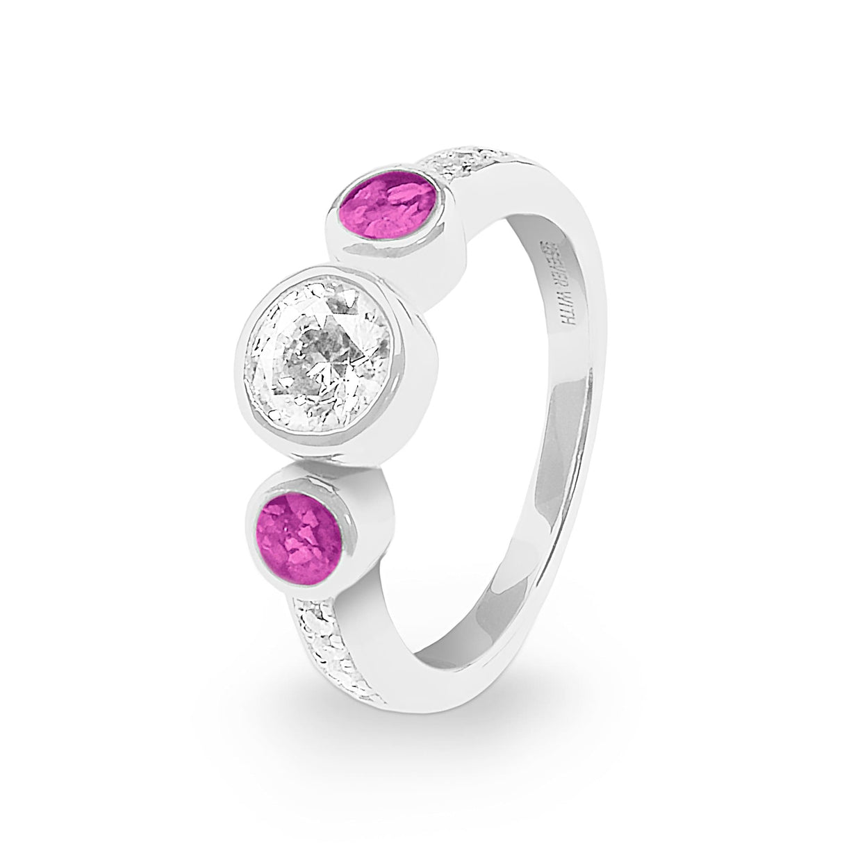 Load image into Gallery viewer, EverWith Ladies Jewel Memorial Ashes Ring with Fine Crystal