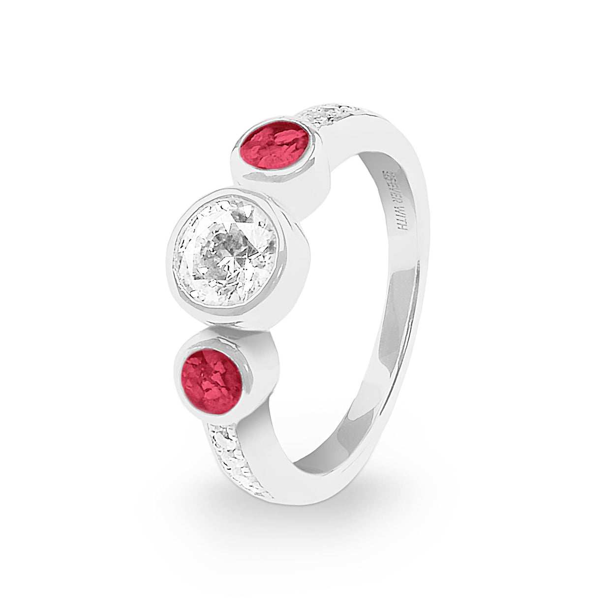 Load image into Gallery viewer, EverWith Ladies Jewel Memorial Ashes Ring with Fine Crystal