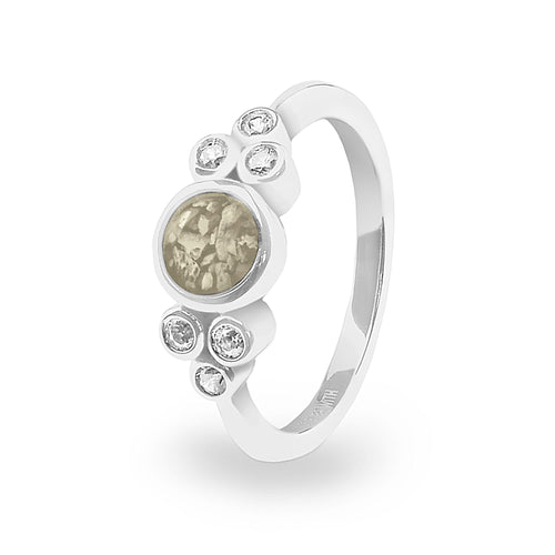 EverWith Ladies Praise Memorial Ashes Ring with Fine Crystals