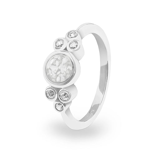 EverWith Ladies Praise Memorial Ashes Ring with Fine Crystals