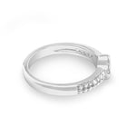 EverWith Ladies Clover Memorial Ashes Ring with Fine Crystals
