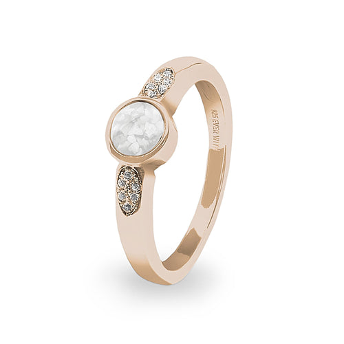 EverWith Ladies Special Memorial Ashes Ring with Fine Crystals