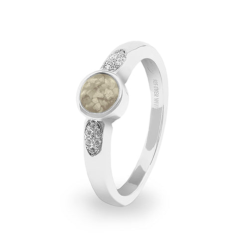 EverWith Ladies Special Memorial Ashes Ring with Fine Crystals