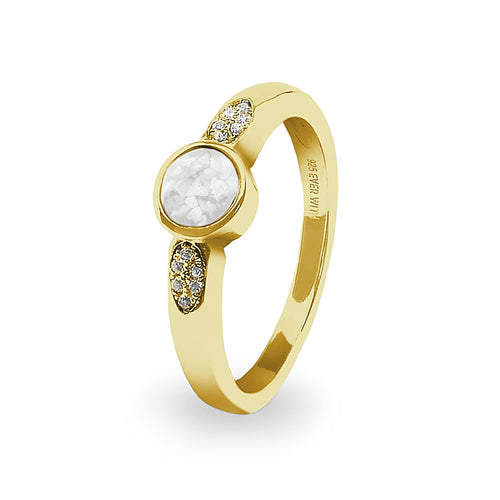 EverWith Ladies Special Memorial Ashes Ring with Fine Crystals