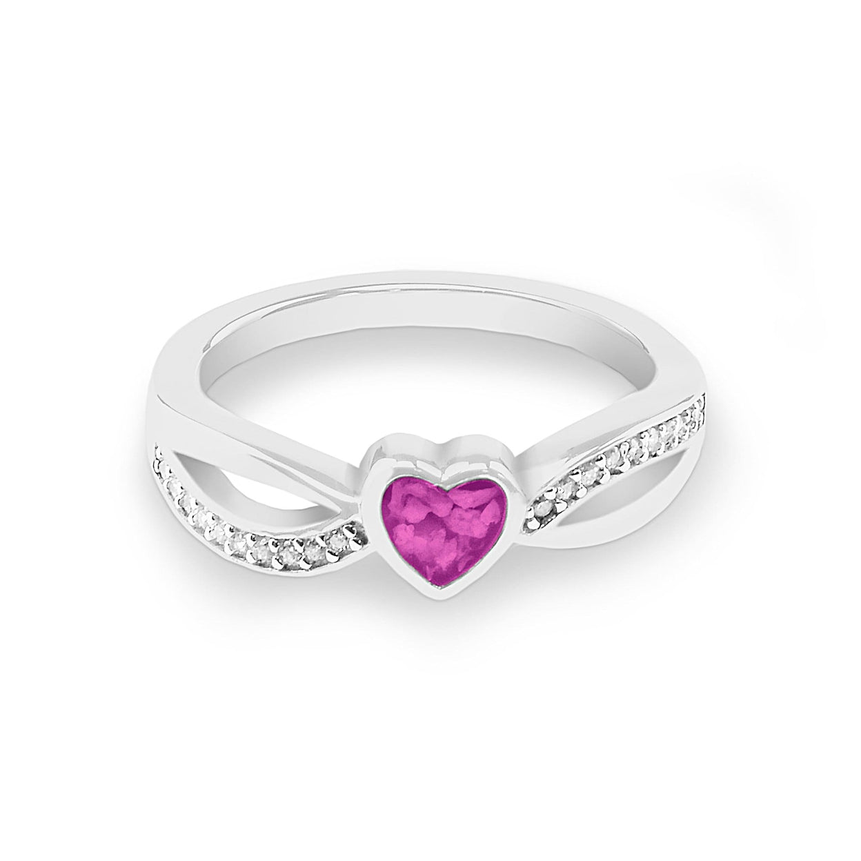 Load image into Gallery viewer, EverWith Ladies Truelove Memorial Ashes Ring with Fine Crystals