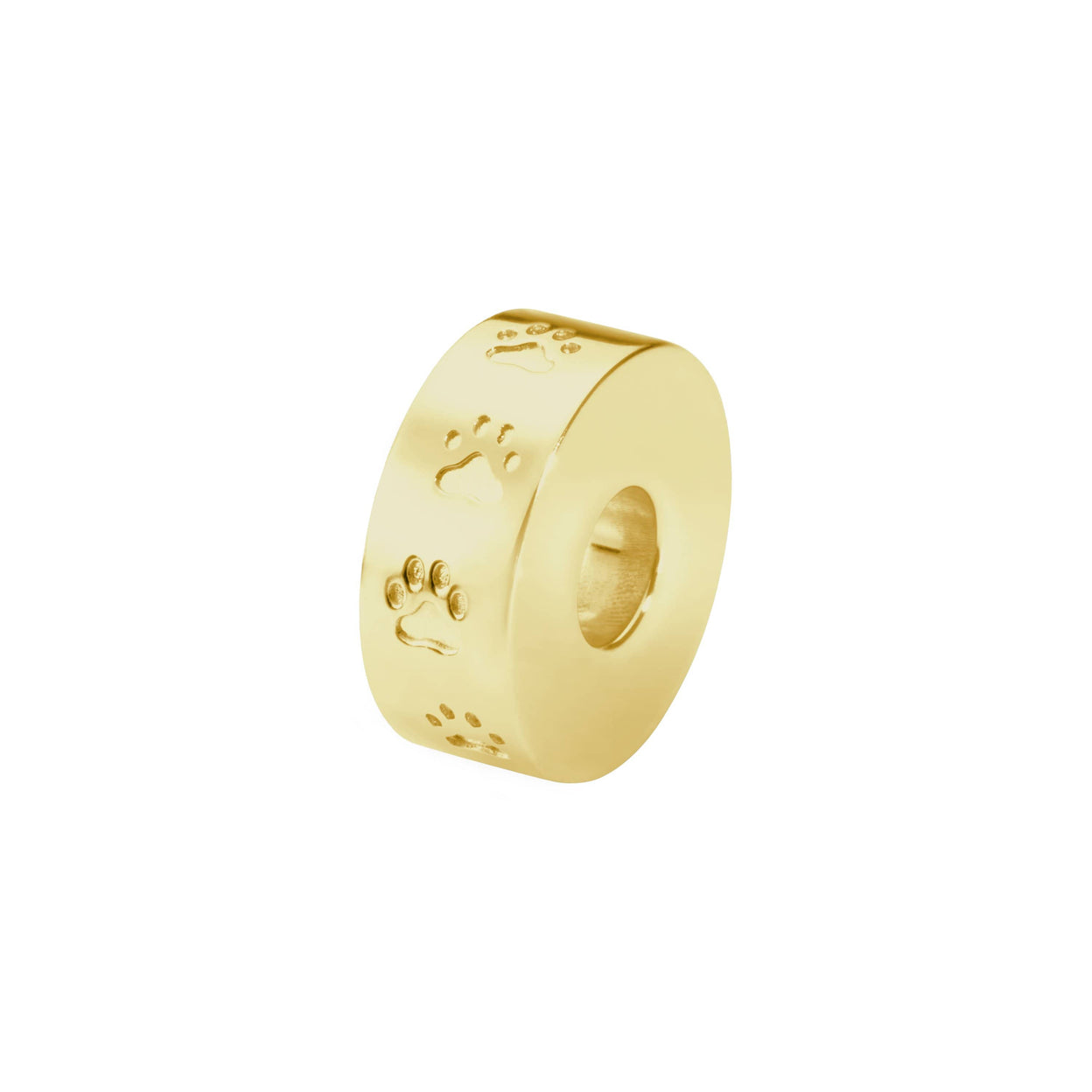 Load image into Gallery viewer, EverWith  Self-fill Round Dog Paw Print Memorial Ashes Charm Bead
