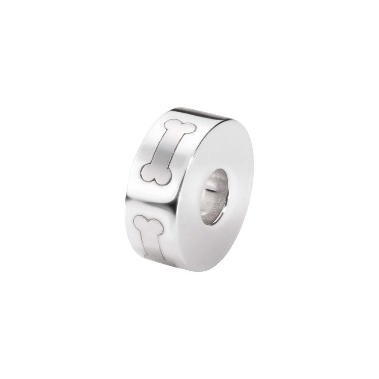 Load image into Gallery viewer, EverWith  Self-fill Round Dog Bone Memorial Ashes Charm Bead