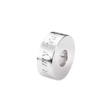 EverWith Self-fill Round Always in my Heart Memorial Ashes Charm Bead 9k White Gold Fill