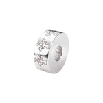 EverWith Self-fill Round Angel Memorial Ashes Charm Bead 9k White Gold Fill