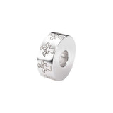 EverWith Self-fill Round Angel Memorial Ashes Charm Bead 9k White Gold Fill