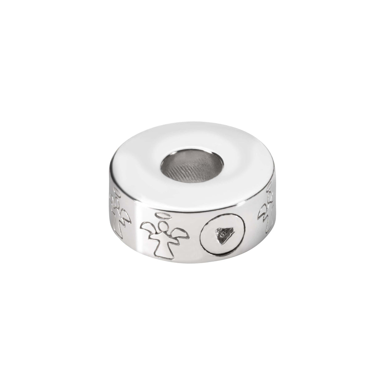 Load image into Gallery viewer, EverWith  Self-fill Round Angel Memorial Ashes Charm Bead