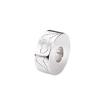EverWith Self-fill Round Winged Hearts Memorial Ashes Charm Bead 9k White Gold Fill