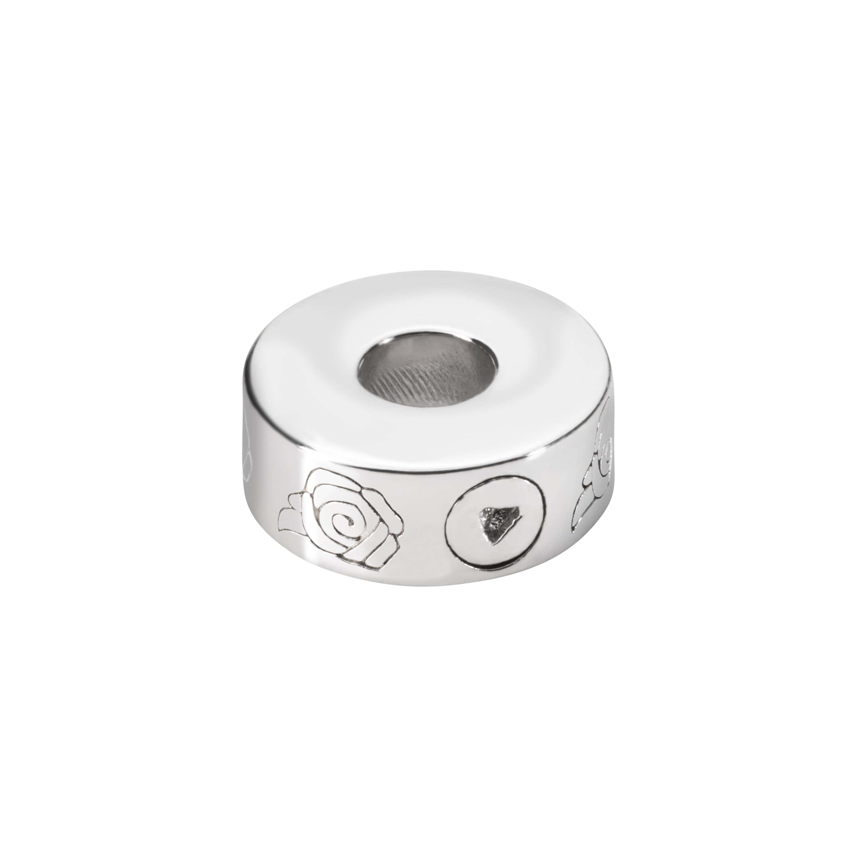 EverWith Self-fill Round Rose Memorial Ashes Charm Bead