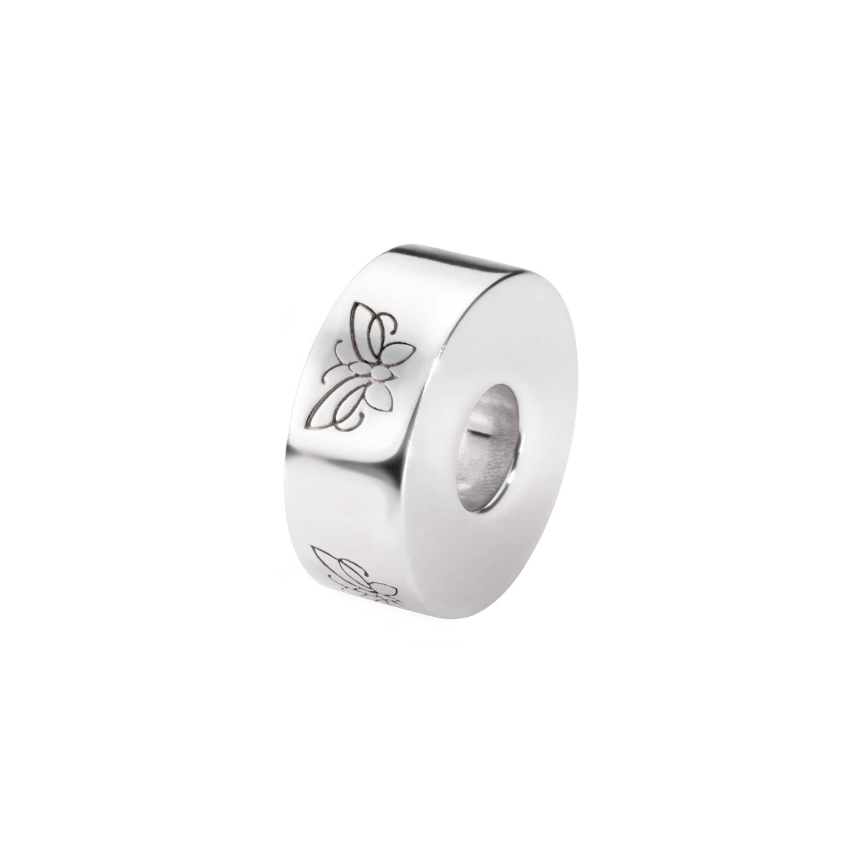 Load image into Gallery viewer, EverWith  Self-fill Round Butterfly Memorial Ashes Charm Bead