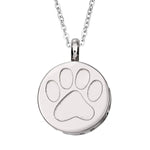 EverWith Self-fill Paw Print Memorial Ashes Pendant 9k White Gold Fill