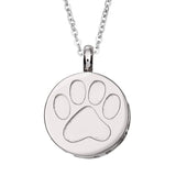 EverWith Self-fill Paw Print Memorial Ashes Pendant 9k White Gold Fill