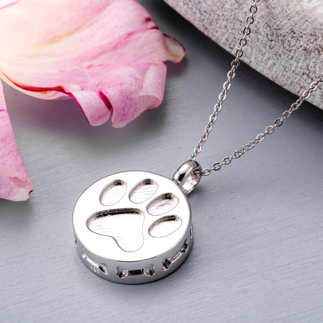 Load image into Gallery viewer, EverWith Self-fill Paw Print Memorial Ashes Pendant