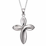 EverWith Self-fill Infinity Cross Memorial Ashes Pendant with Crystals 9k White Gold Fill