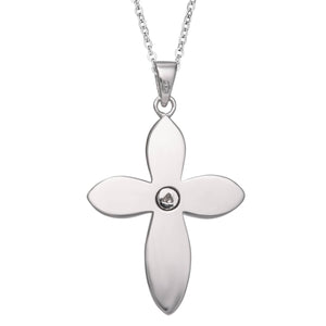 EverWith Self-fill Infinity Cross Memorial Ashes Pendant with Crystals