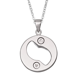 EverWith Self-fill Yin Yang Dual Chamber Memorial Ashes Pendant with Crystals