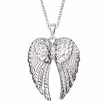 EverWith Self-fill Angel Wings Memorial Ashes Pendant 9k White Gold Fill
