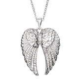 EverWith Self-fill Angel Wings Memorial Ashes Pendant 9k White Gold Fill
