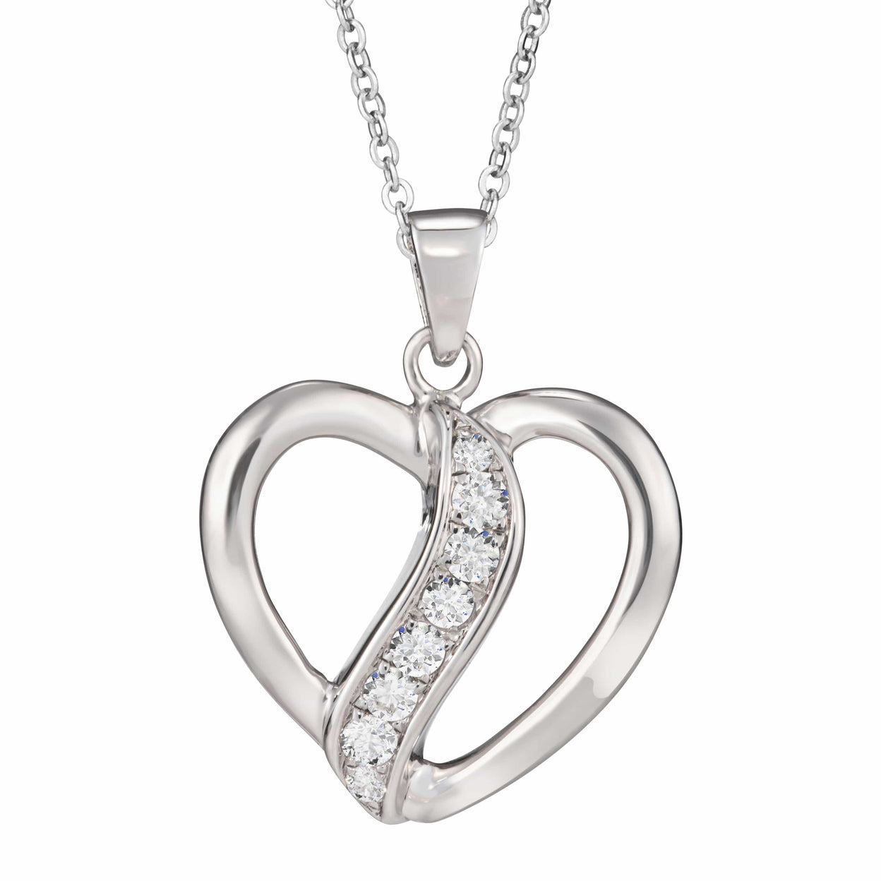 Load image into Gallery viewer, EverWith Self-fill Broken Heart Memorial Ashes Pendant with Crystals