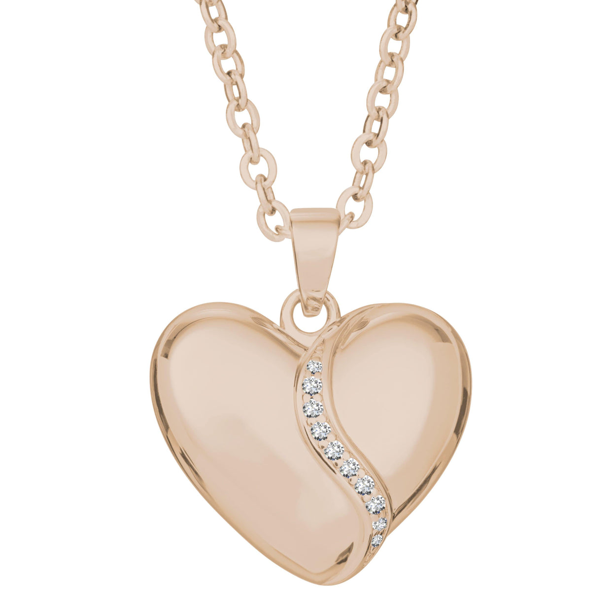 Load image into Gallery viewer, EverWith Self-fill Heart Shaped Memorial Ashes Pendant with Crystals