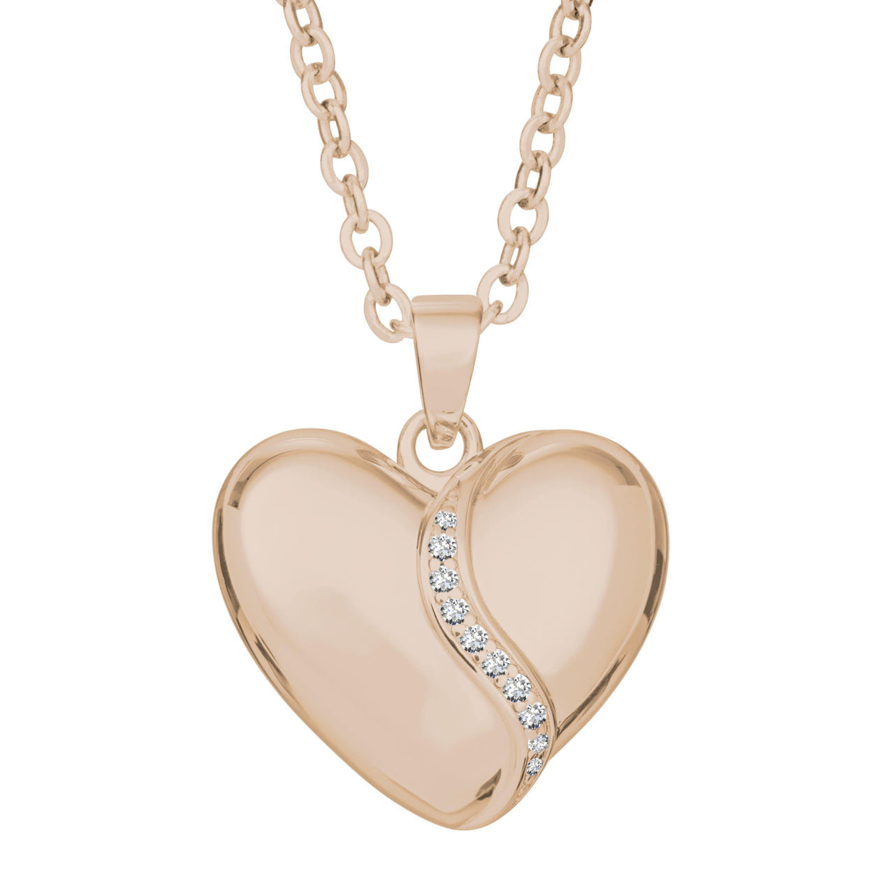 Load image into Gallery viewer, EverWith Self-fill Heart Shaped Memorial Ashes Pendant with Crystals