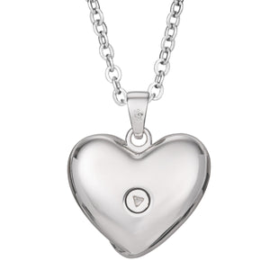 EverWith Self-fill Heart Shaped Memorial Ashes Pendant with Crystals