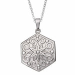 EverWith Self-fill Forever Treasured Memorial Ashes Pendant 9k White Gold Fill