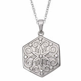 EverWith Self-fill Forever Treasured Memorial Ashes Pendant 9k White Gold Fill
