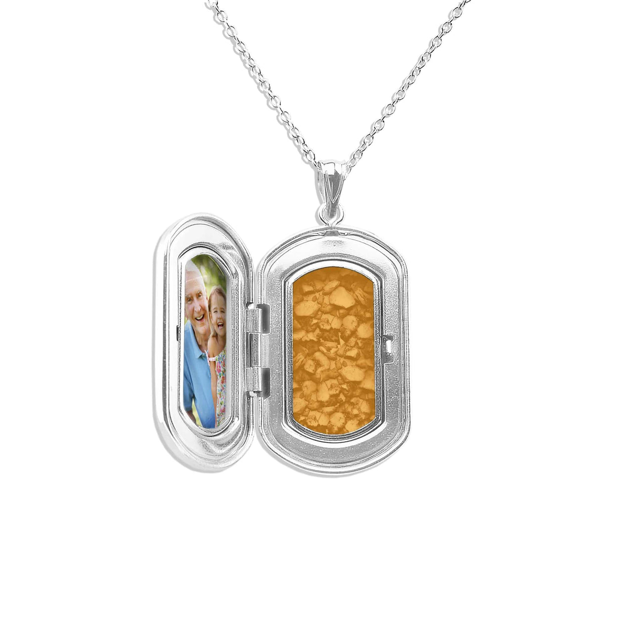 Load image into Gallery viewer, EverWith Large Rounded Rectangle Shaped Sterling Silver Memorial Ashes Locket