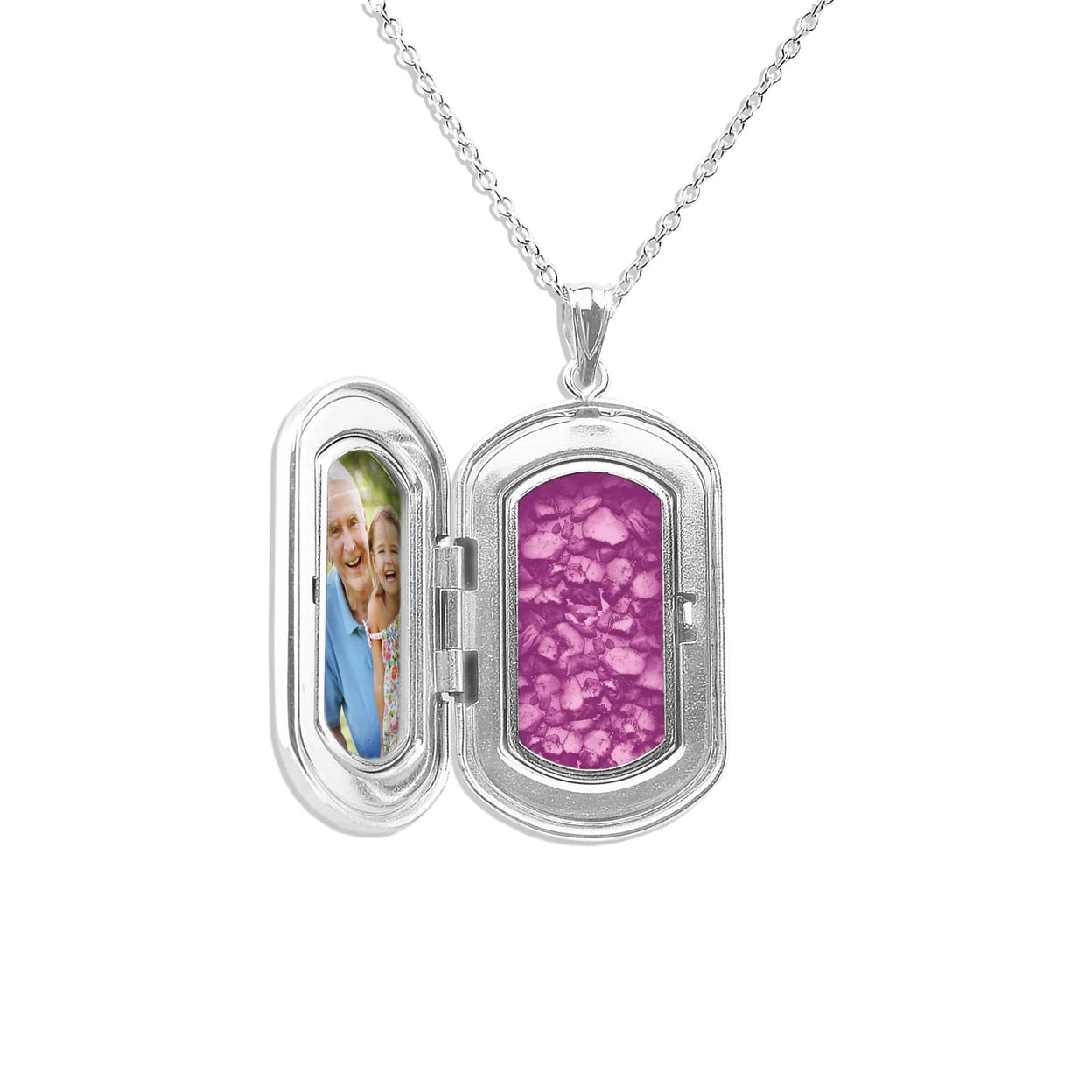 Load image into Gallery viewer, EverWith Large Rounded Rectangle Shaped Sterling Silver Memorial Ashes Locket