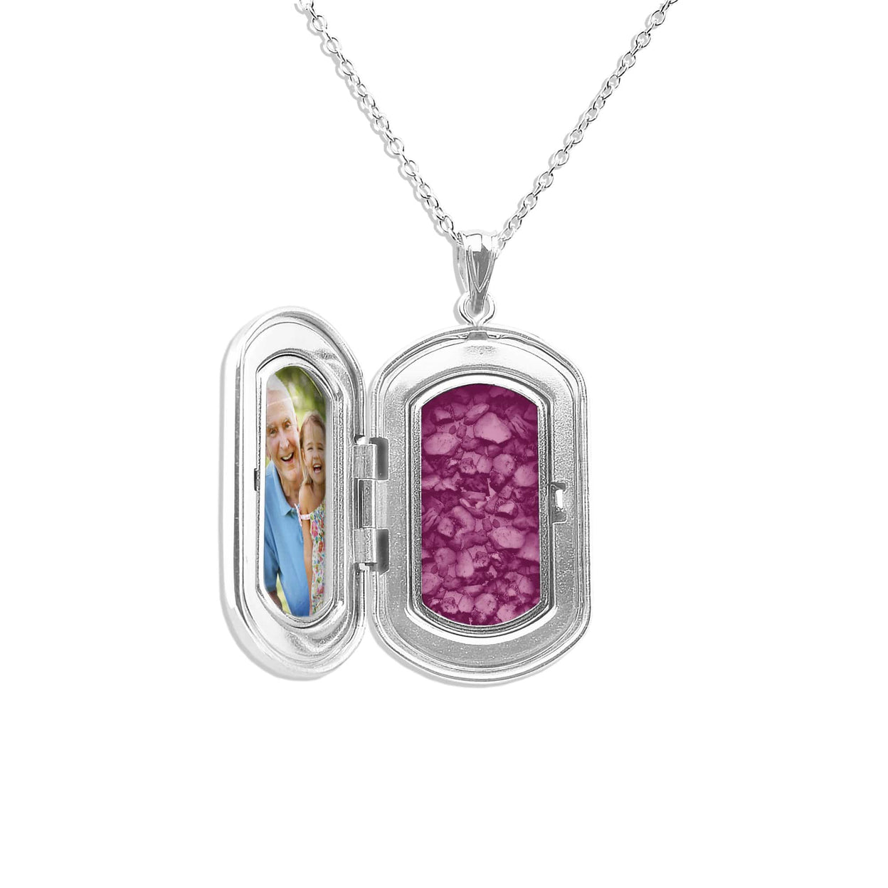 Load image into Gallery viewer, EverWith Large Rounded Rectangle Shaped Sterling Silver Memorial Ashes Locket