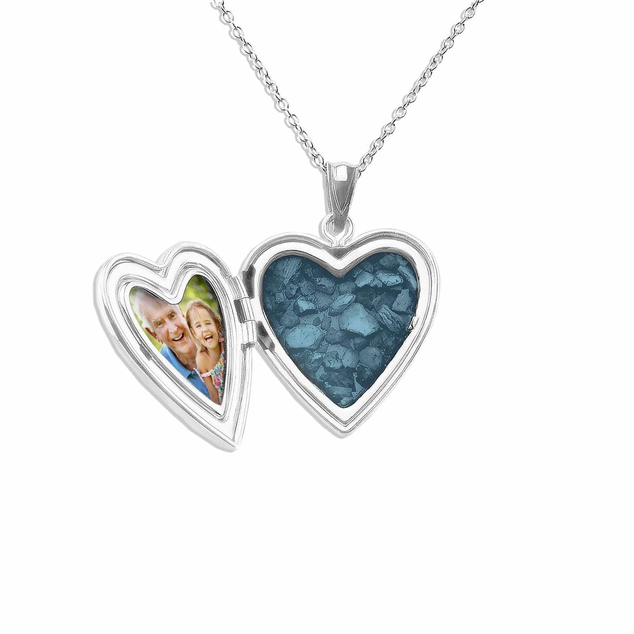 Load image into Gallery viewer, EverWith Pink Rose Heart Shaped Sterling Silver Memorial Ashes Locket
