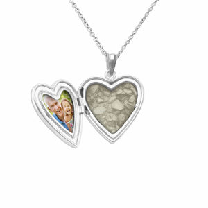 EverWith Mum Heart Shaped Sterling Silver Memorial Ashes Locket