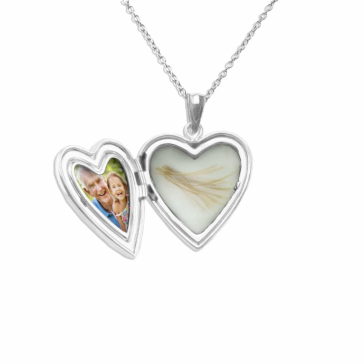 Load image into Gallery viewer, EverWith Dad Heart Shaped Sterling Silver Memorial Ashes Locket