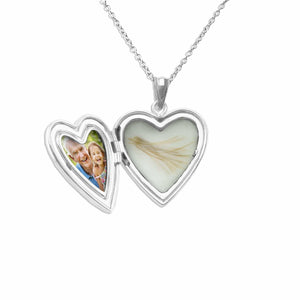 EverWith Small Heart Shaped Sterling Silver Memorial Ashes Locket