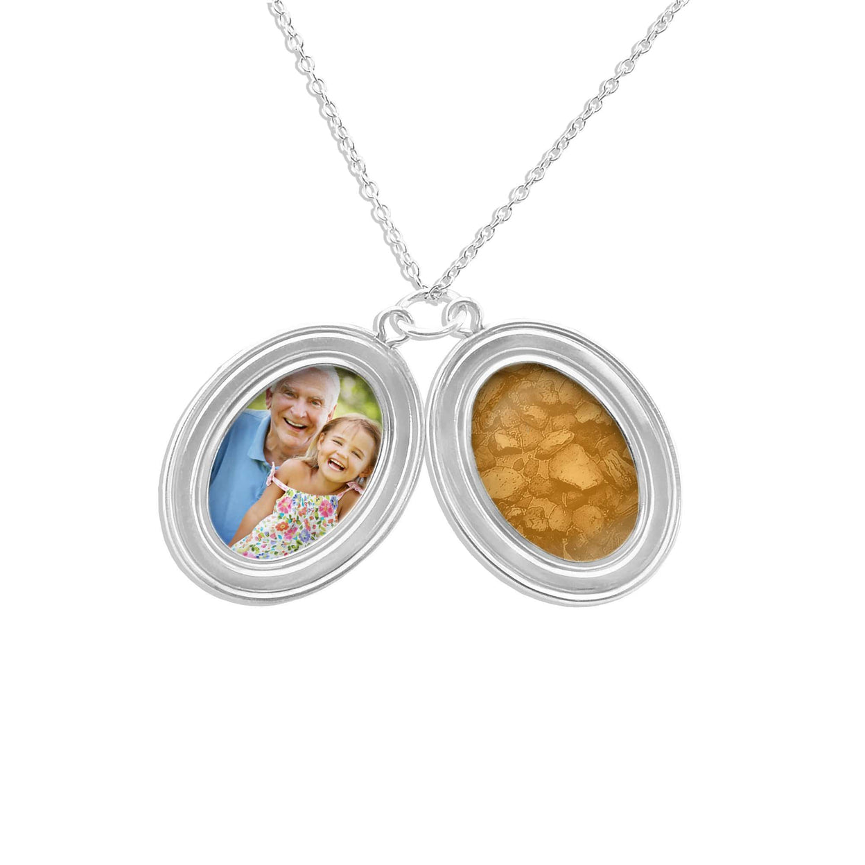 Load image into Gallery viewer, EverWith Shining Star Oval Shaped Sterling Silver Memorial Ashes Locket
