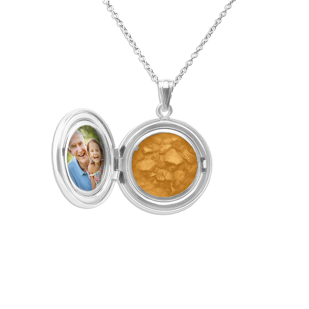 EverWith Circular Shaped Sterling Silver Memorial Ashes Locket