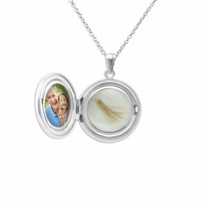 EverWith Circular Shaped Sterling Silver Memorial Ashes Locket